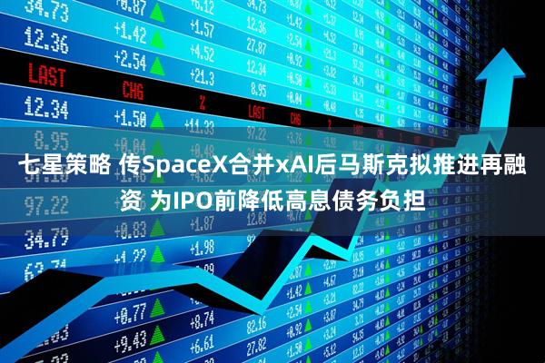 七星策略 传SpaceX合并xAI后马斯克拟推进再融资 为IPO前降低高息债务负担